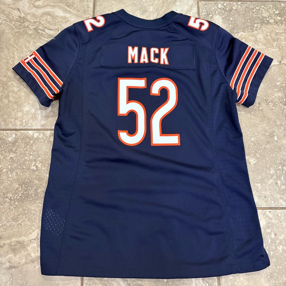 Nike Women’s Chicago Bears Khalil Mack Navy 100th Season On field‎ Jersey sz L - Picture 7 of 14